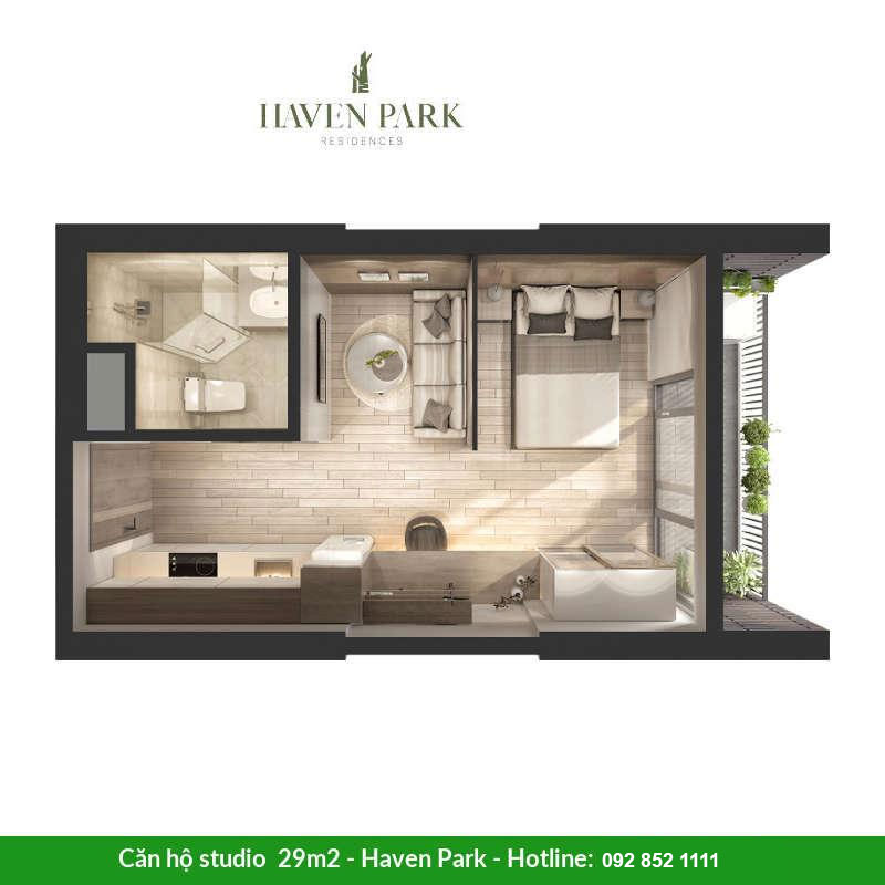 Căn hộ Haven Park - Studio 29m2
